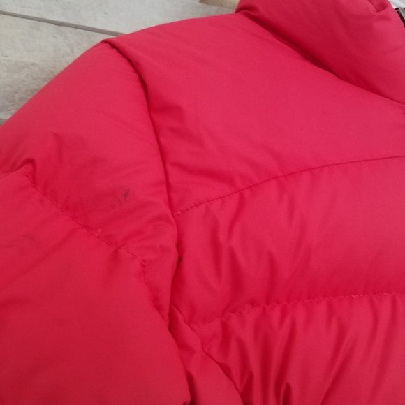 North Face Womens Small Red 700 Goose Down Nuptse Puffer Jacket Winter Ski Coat - Picture 10 of 10